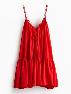 Red Strappy Tiered Dress (S)